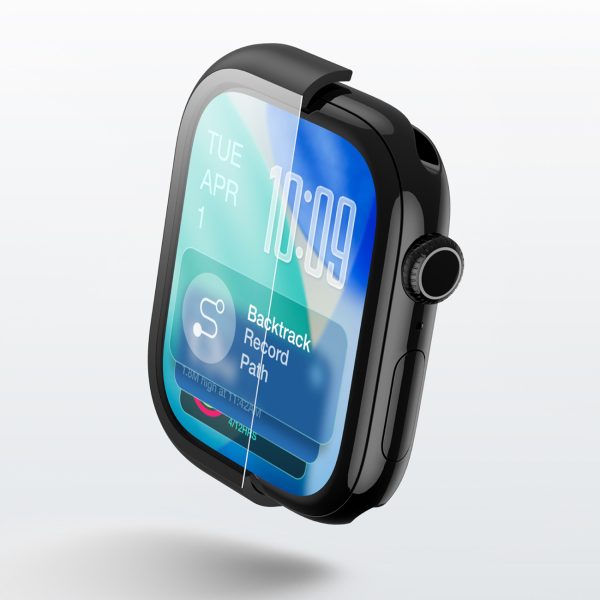 1032881-8-szklo-z-etui-na-apple-watch-11-czarne-amazingthing-hurtownia-dropshipping.jpg Radix Apple Watch Series 11 46mm ekrāna aizsargs ar maciņu - melns