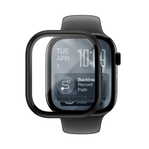 1032883-3-szklo-z-etui-na-apple-watch-11-czarne-amazingthing-hurtownia-dropshipping.jpg Radix Apple Watch Series 11 42mm ekrāna aizsargs ar maciņu - melns