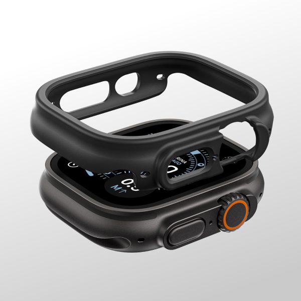 Apple Watch UItra 3 49 mm minimālistisks aizsargvāciņš - melns