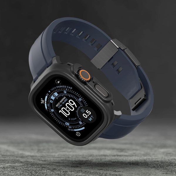 Apple Watch UItra 3 49 mm minimālistisks aizsargvāciņš - melns