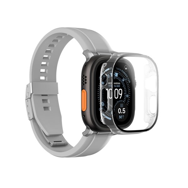 Radix Apple Watch UItra 3 49 mm ekrāna aizsargs ar maciņu - caurspīdīgs