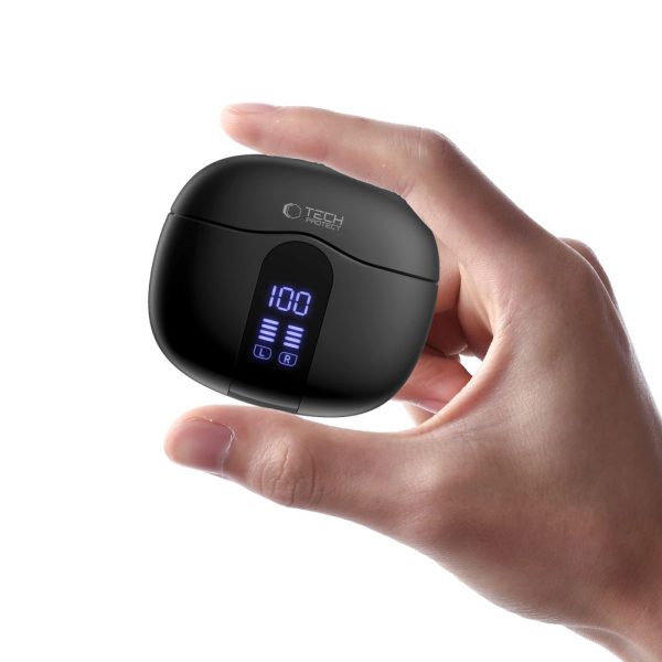 UltraBoost TWS Core G2 bezvadu austiņas ar displeju maciņā - melnas