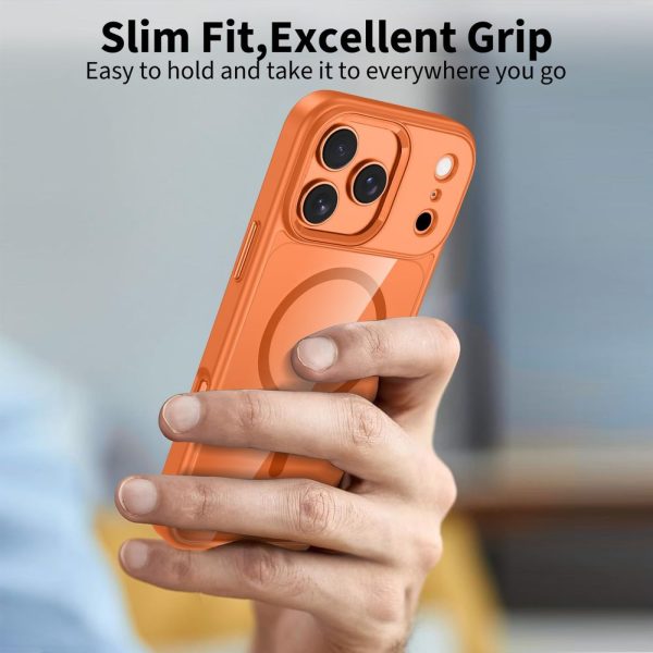 iPhone 17 Pro Max MagMat MagSafe aizmugurējais vāciņš - caurspīdīgi oranžs