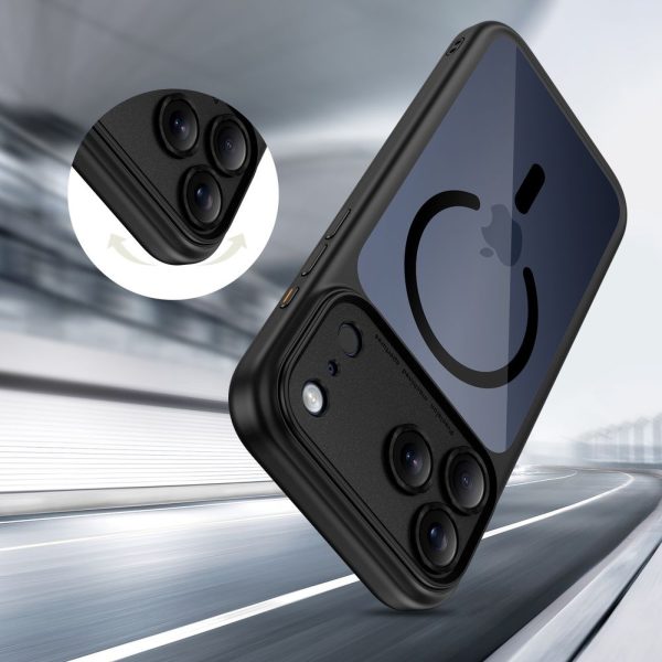 iPhone 17 Pro Max Magpeak Magsafe CC vāciņš - caurspīdīgs, melns