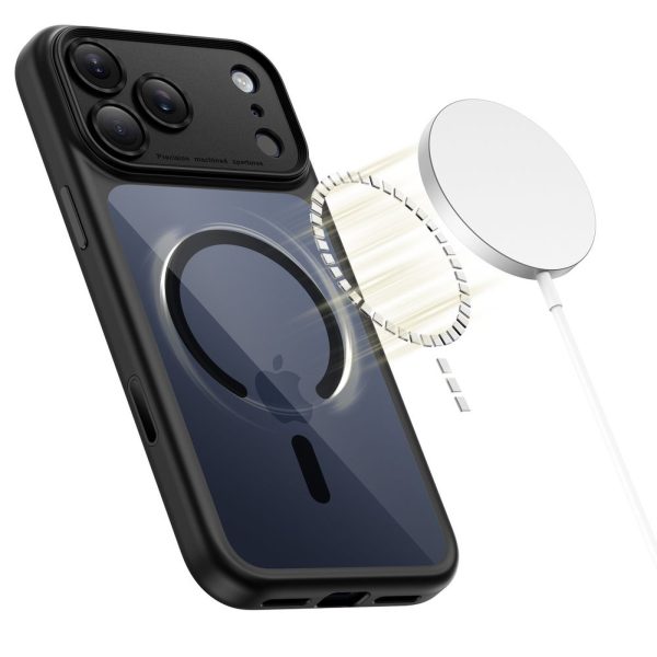 iPhone 17 Pro Magpeak Magsafe CC vāciņš - caurspīdīgs, melns