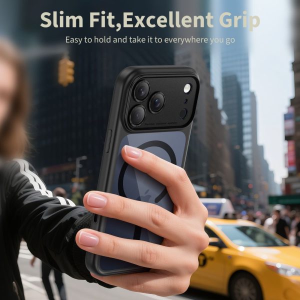 iPhone 17 Pro Magpeak Magsafe CC vāciņš - caurspīdīgs, melns