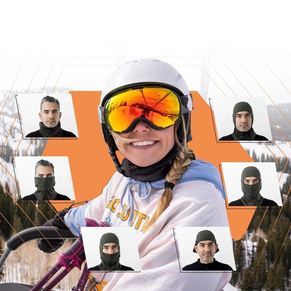 Slēpošanas balaklava velosipēdam vai motociklam, L izmērs - melna