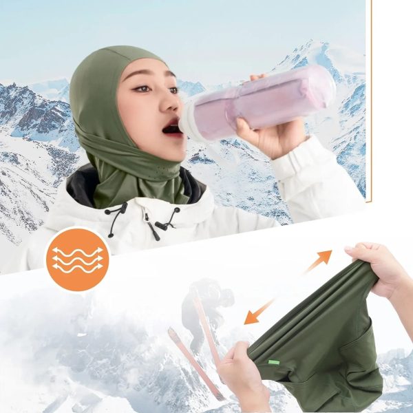 Slēpošanas balaklava velosipēdam vai motociklam M izmēra - zaļa