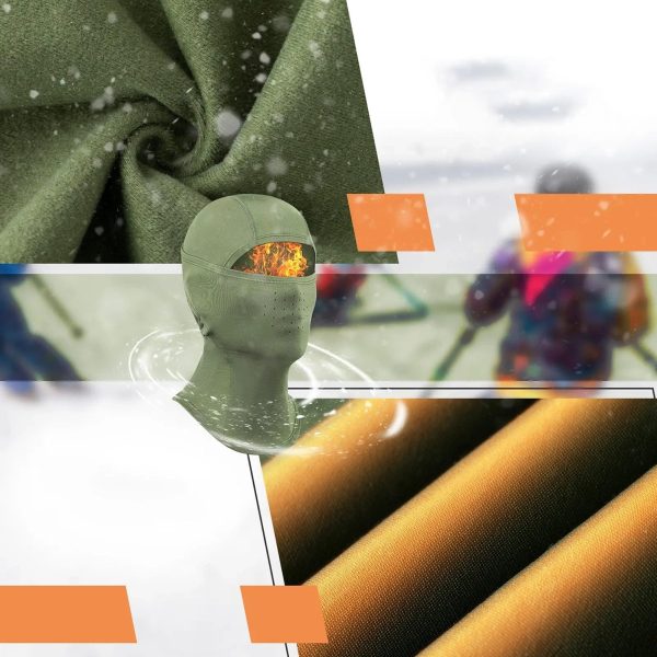 Slēpošanas balaklava velosipēdam vai motociklam, L izmērs - zaļa