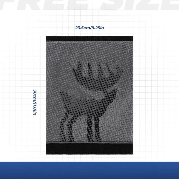 Slēpošanas šalle, daudzfunkcionāla sporta bandana, universāls izmērs - melna