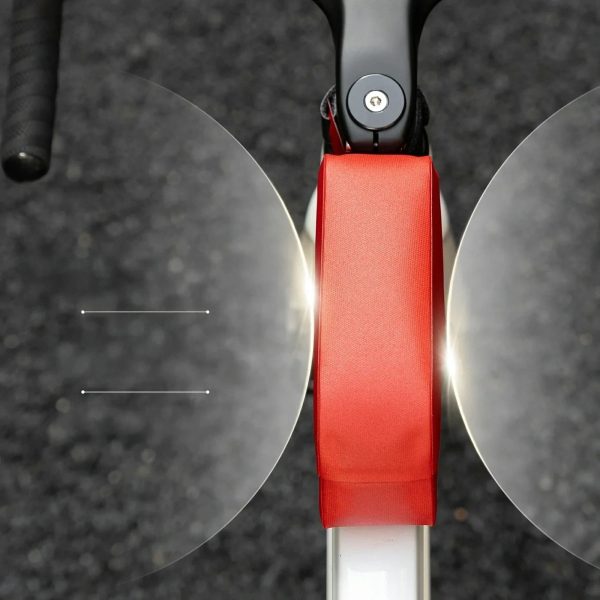 Ūdensizturīga velosipēda rāmja soma ar magnētisku aizdari 0,9 l - sarkana