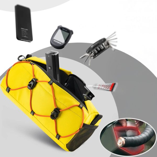 Velosipēda stūres soma ar siksnu 2,2 l - dzeltena