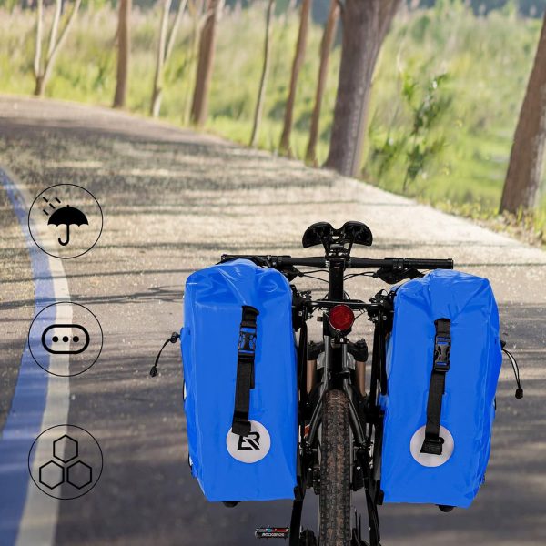 Ūdensizturīga velosipēda soma 25-32L - zila