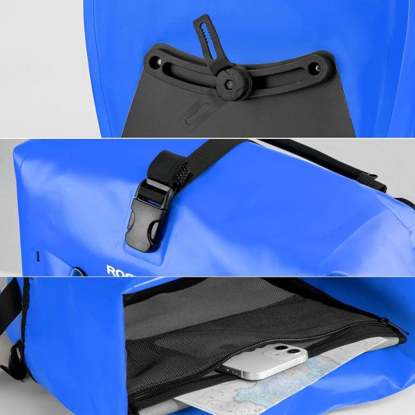 Ūdensizturīga velosipēda soma 25-32L - zila