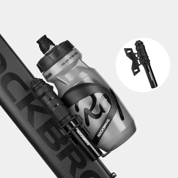 Mini rokas velosipēda pumpis ar šļūteni Presta Schrader vārstiem - melns