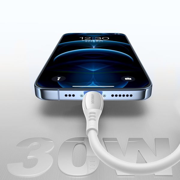 USB-C kabelis - iPhone Lightning S-A59 Vibrant sērija 30W - balts