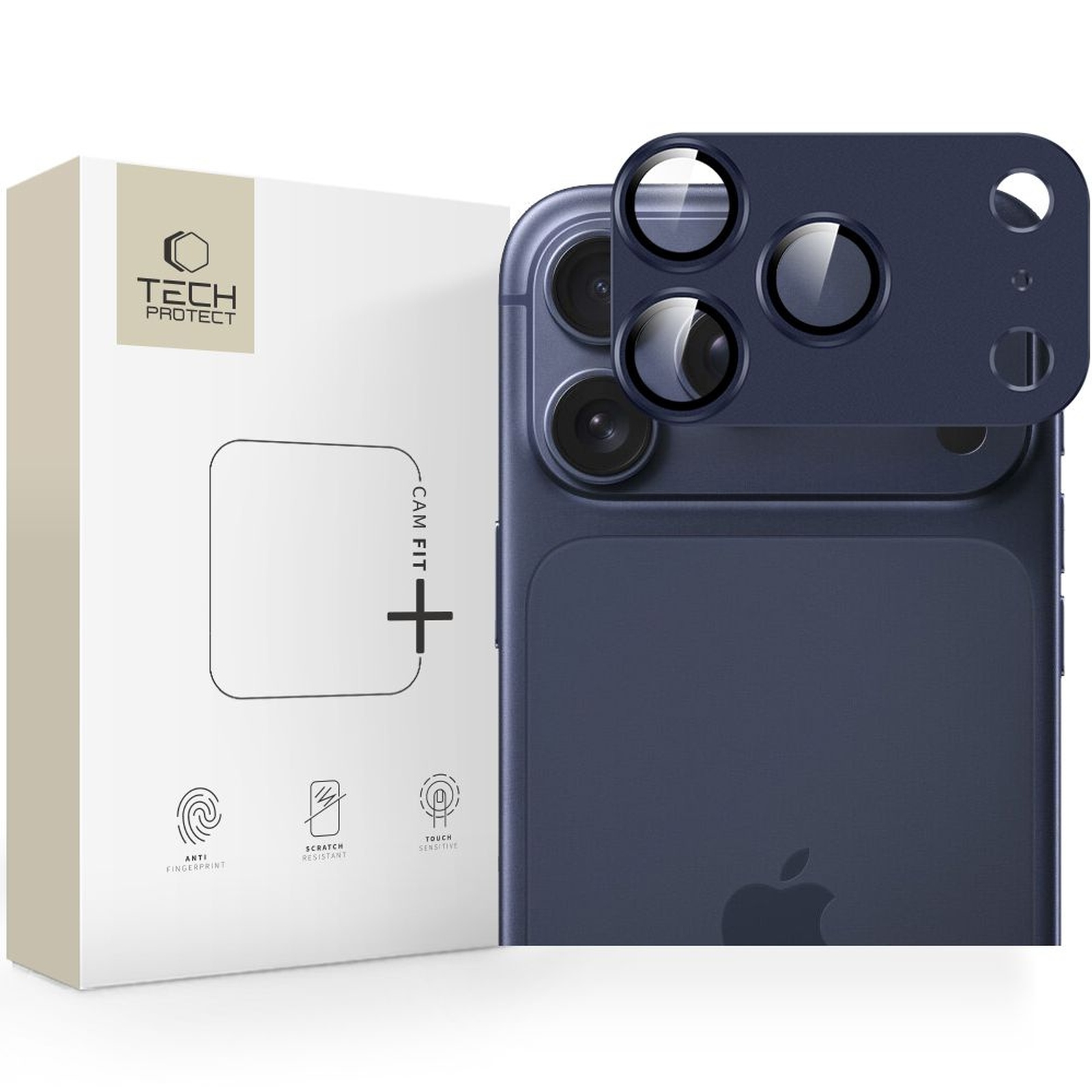 iPhone 17 Pro Max Camfull Fit+ aizsargstikls - tumši zils