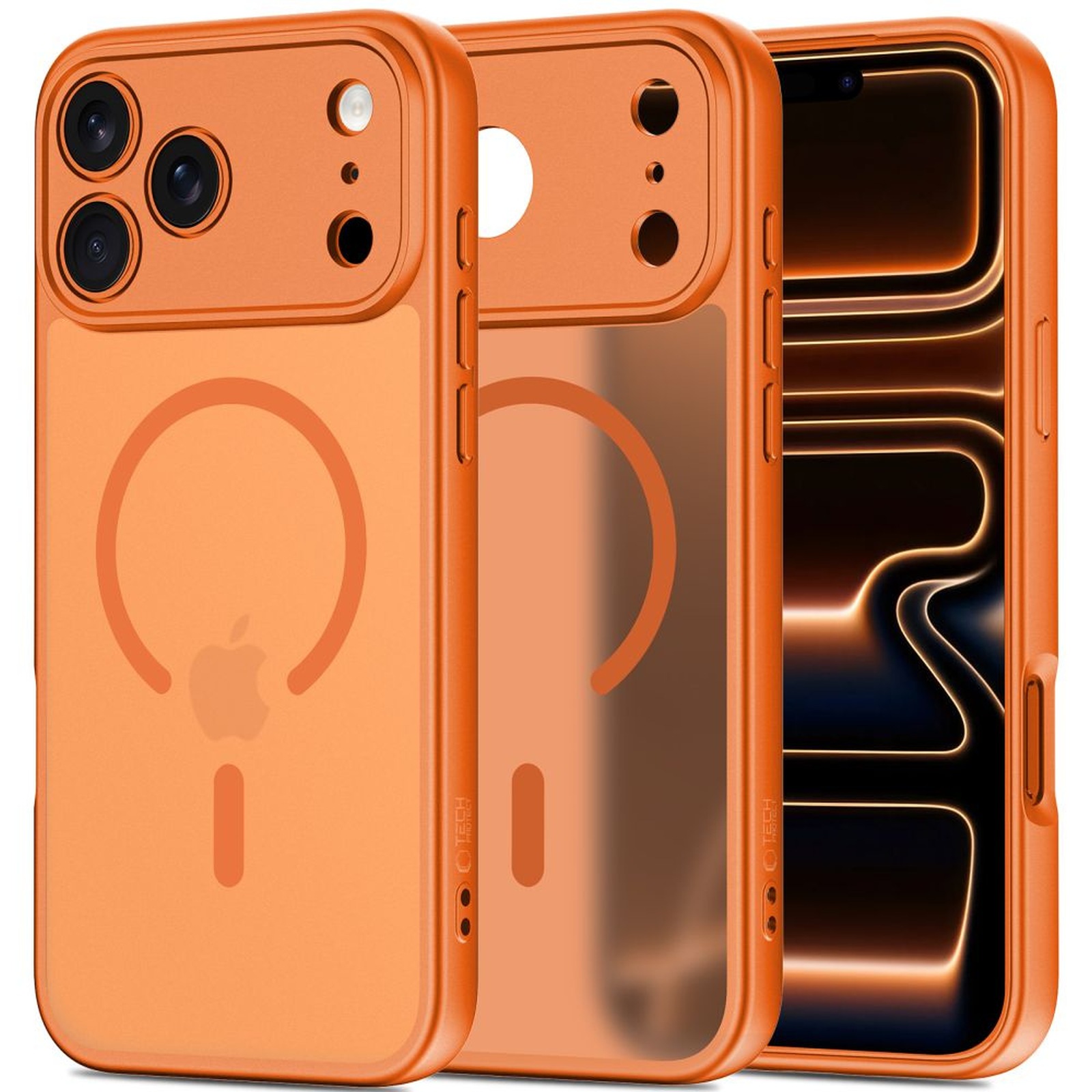 iPhone 17 Pro Max BasicMag MagSafe vāciņš — oranžs