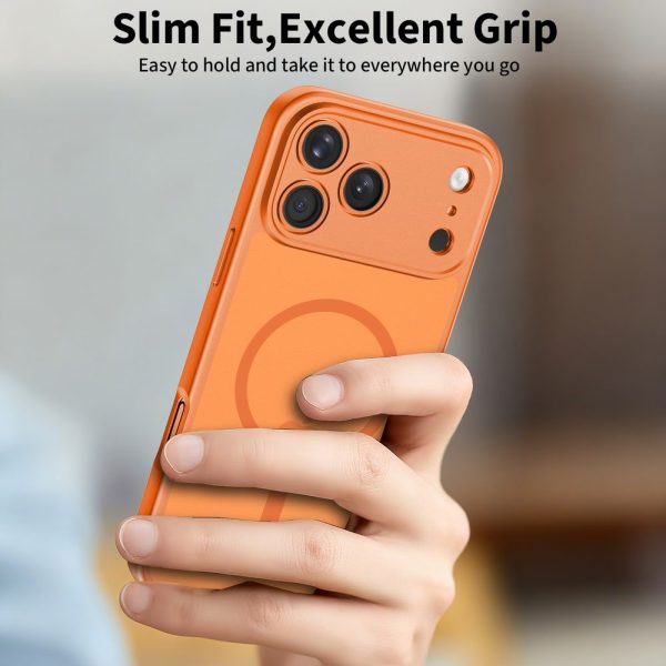 iPhone 17 Pro Max BasicMag MagSafe vāciņš — oranžs