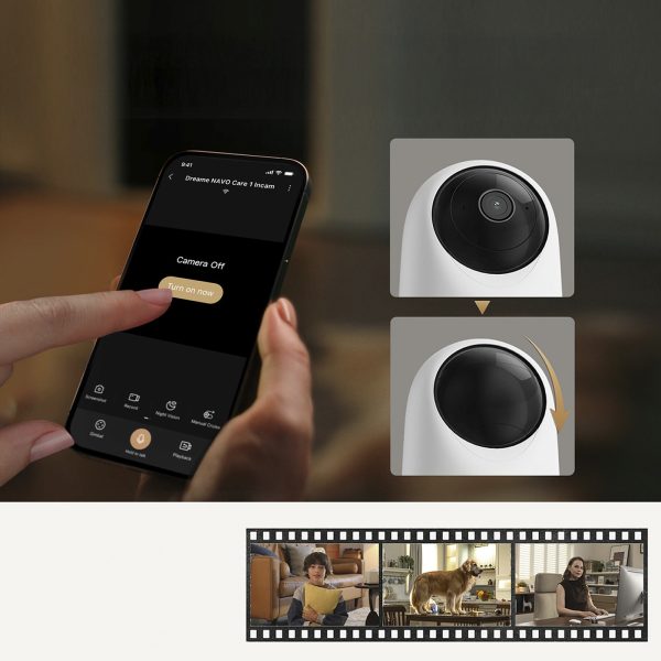 1032956-7-kamera-wewnetrzna-do-monitoringu-2k-ir-wifi-bt-dreame-hurtownia-dropshipping.jpg 2K IR Wi-Fi Bluetooth iekštelpu drošības kamera - balta