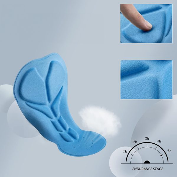 Garas, elpojošas riteņbraukšanas bikses ar XXXXL izmēra polsterējumu - melnas