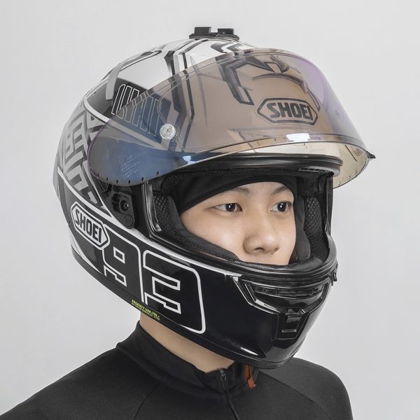 Ziemas riteņbraukšanas ķiveres cepure ar briļļu caurumiem - pelēka