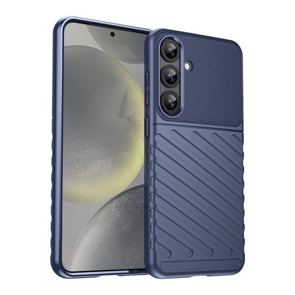 Bruņots silikona maciņš Samsung Galaxy S25+ Thunder Case - zils