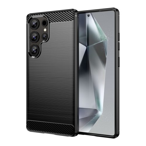 Silikona maciņš Samsung Galaxy S25 Ultra Carbon korpusam - melns
