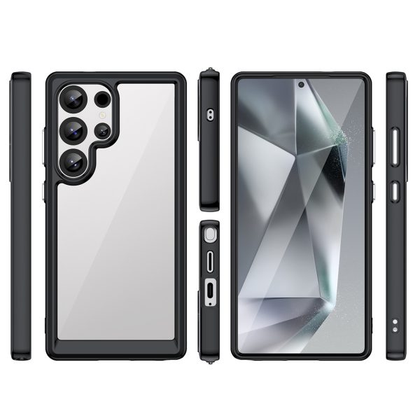 Silikona maciņš ar gēla rāmi Samsung Galaxy S25 Ultra Outer Space Case - melns