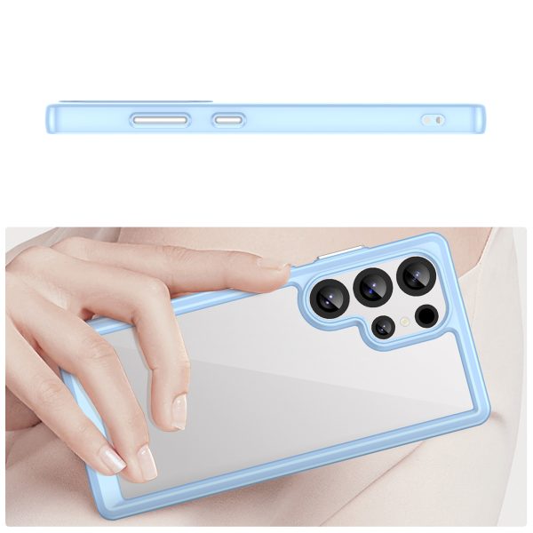 Silikona maciņš ar gēla rāmi Samsung Galaxy S25 Ultra Outer Space Case - zils