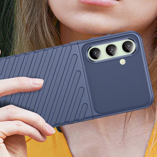 Silikona maciņš, bruņots vāciņš Samsung Galaxy S24 FE Thunder Case - zils