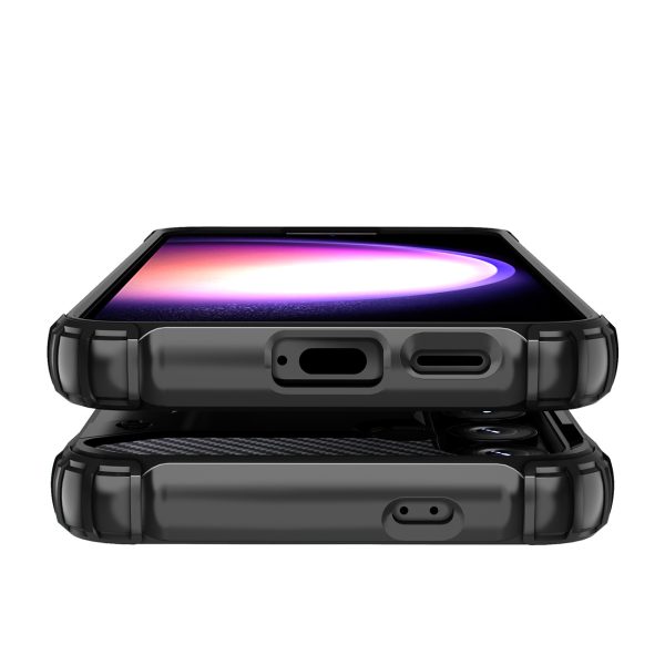 Hibrīda bruņu maciņš Samsung Galaxy S24 FE Hybrid Armor telefonam - melns