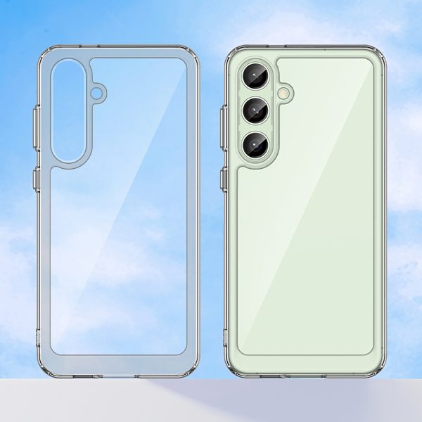 Silikona maciņš ar gēla rāmi Samsung Galaxy S24 FE Outer Space Case - caurspīdīgs