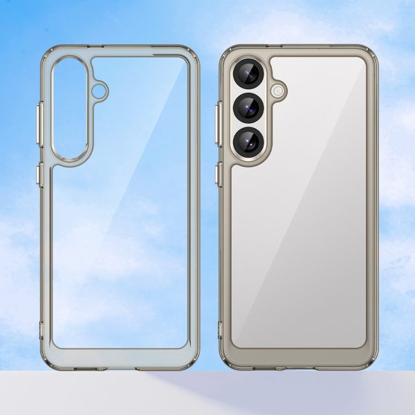 Samsung Galaxy A36 Outer Space maciņš ar elastīgu rāmi - caurspīdīgs, melns