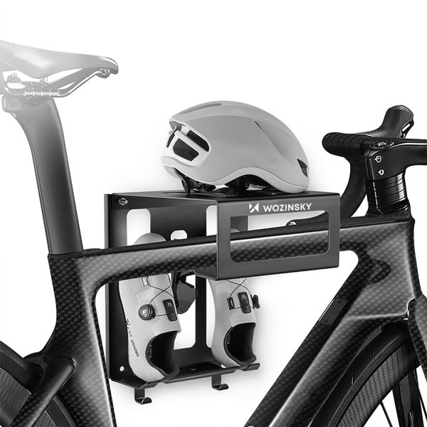 1033232-10-wieszak-uchwyt-scienny-na-rower-kask-odziez-wozinsky-hurtownia-dropshipping.jpg Sienas stiprināmais velosipēda ķiveres drēbju pakaramais - melns