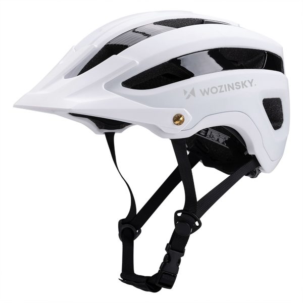 1033235-1-kask-rowerowy-mtb-z-odpinanym-daszkiem-czarno-bial-wozinsky-hurtownia-dropshipping.jpg MTB velosipēda ķivere ar noņemamu vizieri, viegla, 57-62 cm - melna un balta