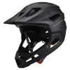 Pilna sejas velosipēda ķivere ar noņemamu vizieri 57-62 cm - melna