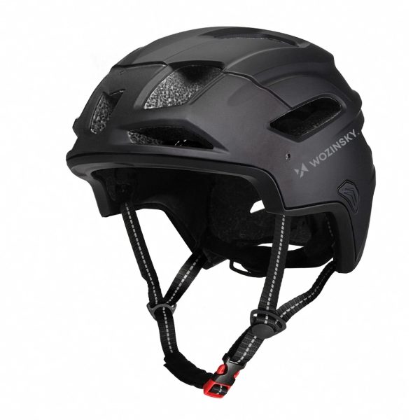 Pilna sejas velosipēda ķivere ar noņemamu vizieri 57-62 cm - melna