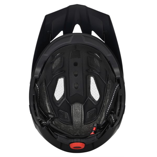 Pilna sejas velosipēda ķivere ar noņemamu vizieri 57-62 cm - melna
