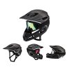 Pilna sejas velosipēda ķivere ar noņemamu vizieri 57-62 cm - melna