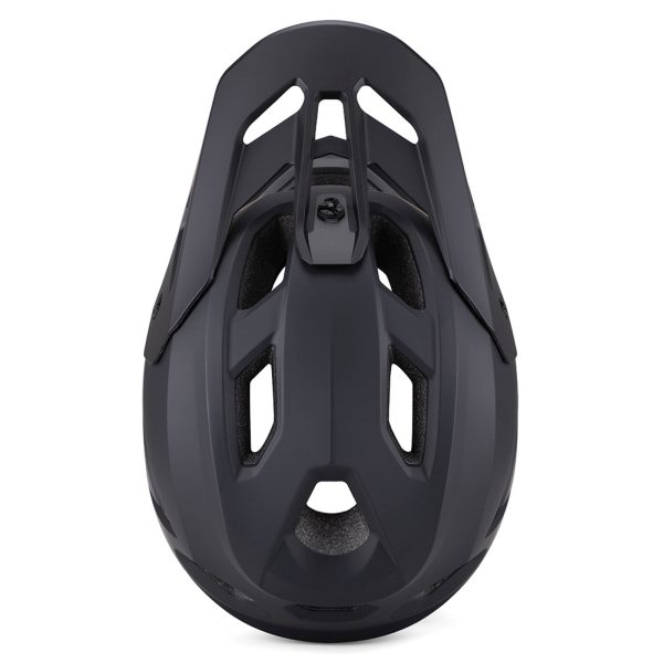 Pilna sejas velosipēda ķivere ar noņemamu vizieri 57-62 cm - melna
