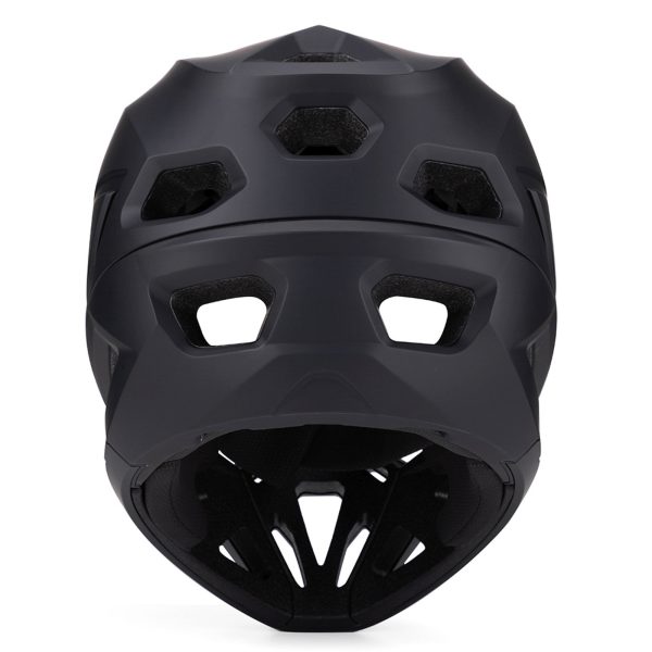 Pilna sejas velosipēda ķivere ar noņemamu vizieri 57-62 cm - melna