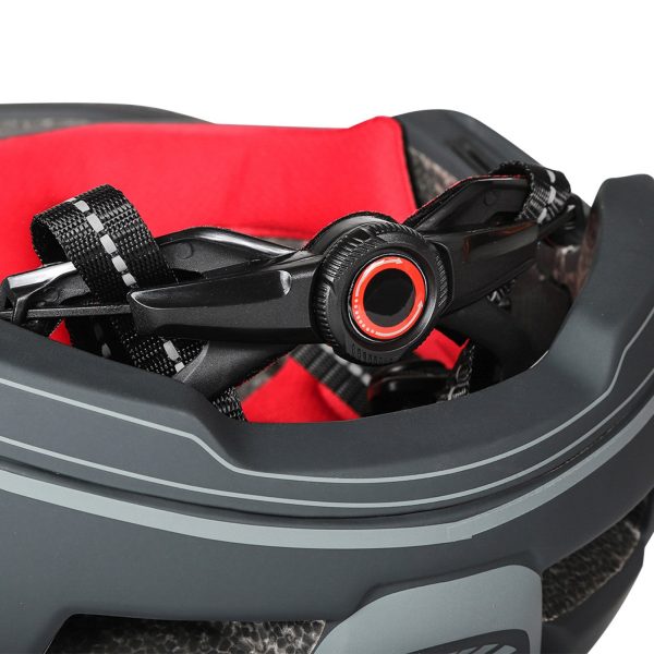 Bērnu pilnībā aizverama velosipēda ķivere ar USB aizmugurējo lukturi (52-56 cm) - pelēka