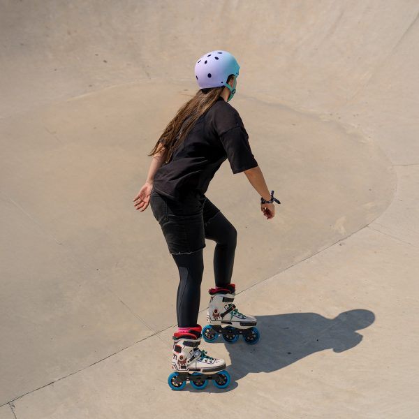 BMX velosipēda ķivere skrejriteņiem 48-52 cm - rozā gradients