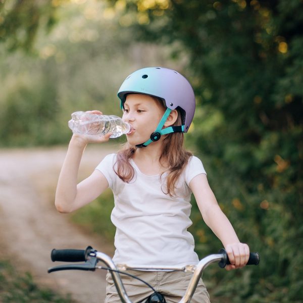 BMX velosipēda ķivere skrejriteņiem 48-52 cm - rozā gradients