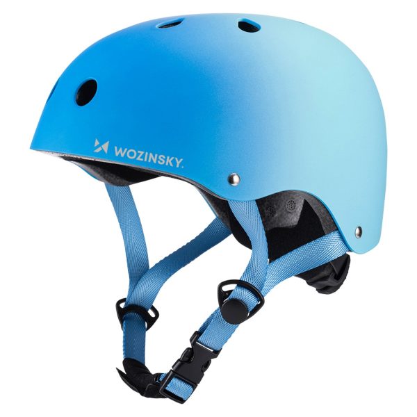 BMX velosipēda ķivere skrejriteņiem 54-58 cm - zila gradienta krāsā