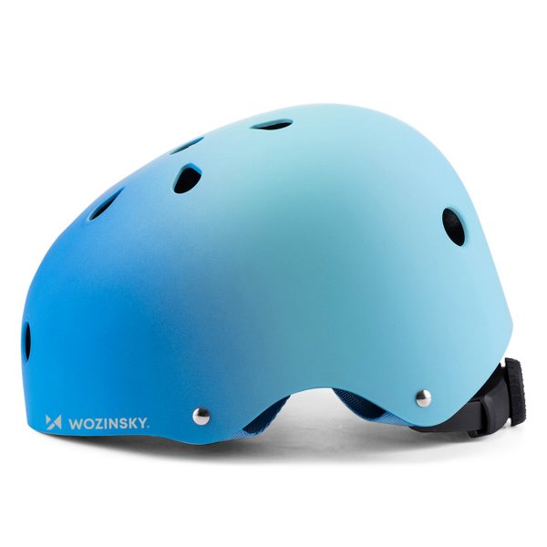 BMX velosipēda ķivere skrejriteņiem 54-58 cm - zila gradienta krāsā