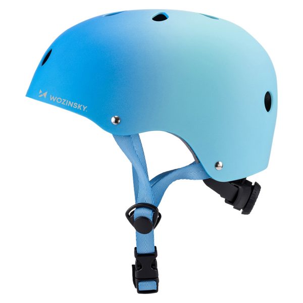 BMX velosipēda ķivere skrejriteņiem 54-58 cm - zila gradienta krāsā
