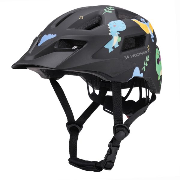 1033262-1-kask-rowerowy-dzieciecy-mtb-odpinany-daszek-czarny-wozinsky-hurtownia-dropshipping.jpg Bērnu MTB velosipēda ķivere ar noņemamu vizieri 52-56 cm - melna