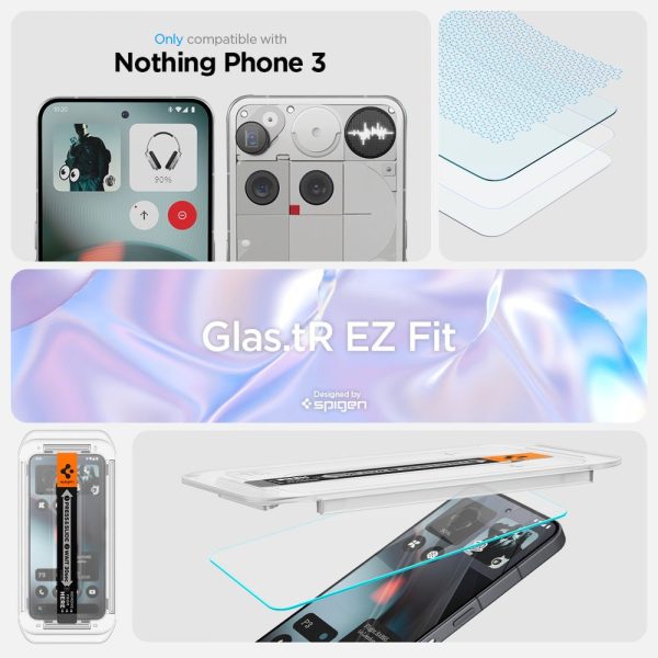 Rūdīts stikls Nothing Phone 3 Glas.TR EZ Fit caurspīdīgs - 2 gab.